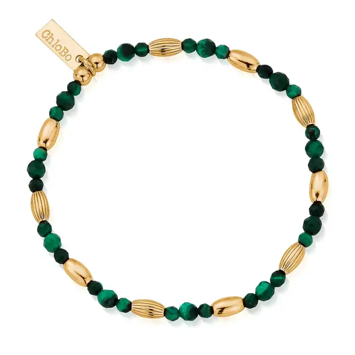 9ct Yellow Gold Malachite 19cm Bracelet – Shiels Jewellers
