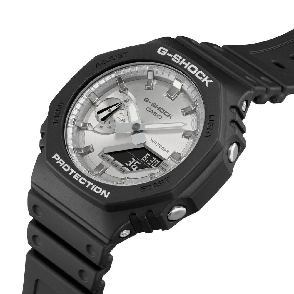 Casio G Shock Unisex Silver Dial Watch GA-2100SB-1AER - David Cullen  Jewellers % %