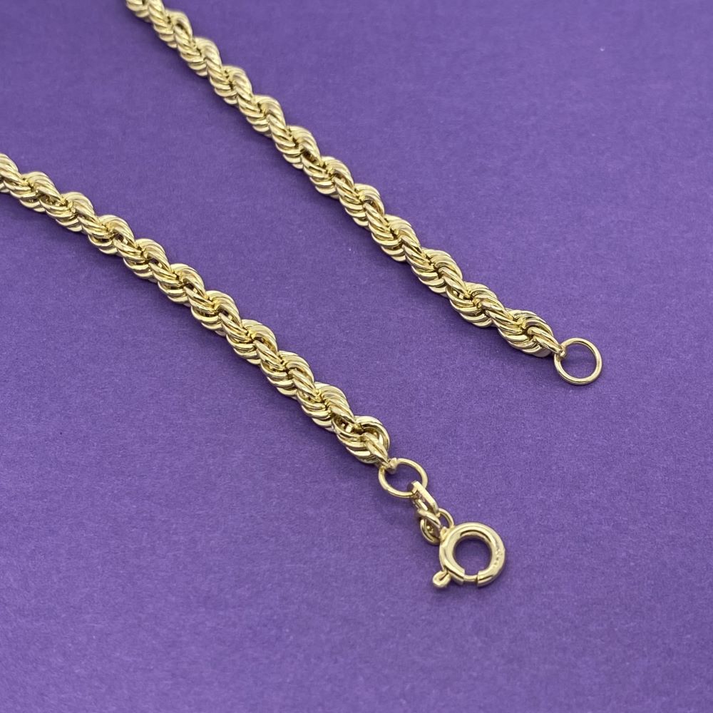 9ct Yellow Gold 20 Inch Classic Rope Chain - David Cullen